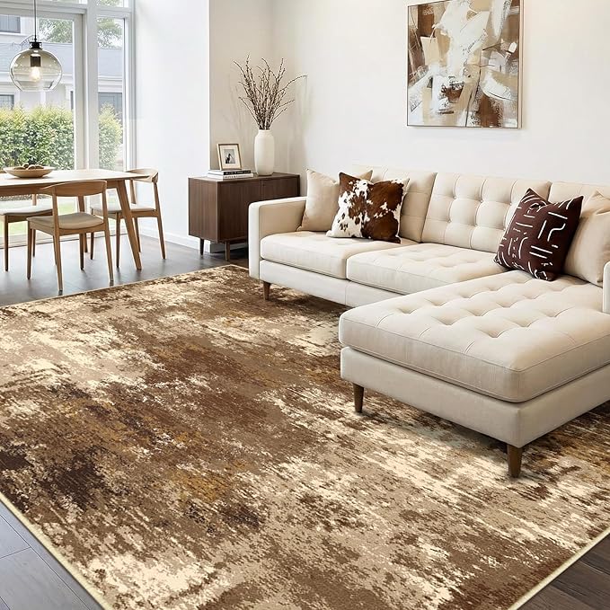 RELEANY Washable Area Rugs 10'x14 Non-Slip Modern Abstract Soft - Image 9