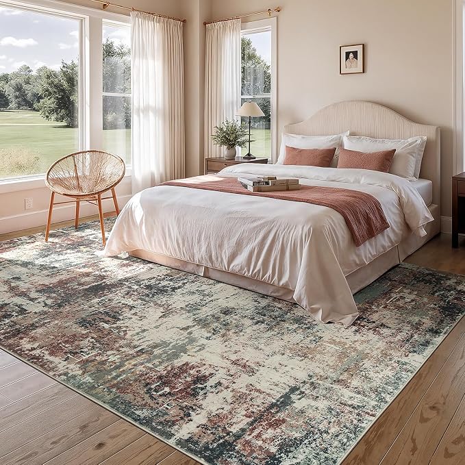 Rugflix 9x12 Area Rugs for Living Room, Washable Large Rug Stain-Resistant Low - Image 2