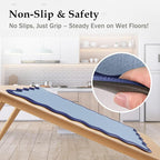 Arenarug Scalloped Navy Blue Kitchen Mats Rugs Sets of 2 Cushioned Anti Fatigue - Image 5