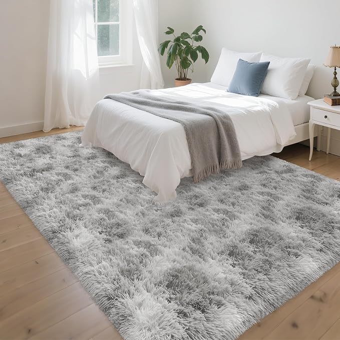 5x8 Ft Light Grey Large Area Rugs - Image 3