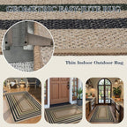 Lahome Enfys Modern Geometric Easy Jute Entryway Rug, 3x5 Washable Farmhouse - Image 4