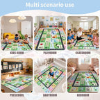 Kids ABC Rug for Playroom, Classroom Alphabet Area Carpet Playmat, Washable - Image 6