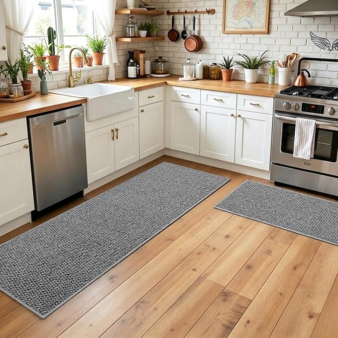 Faux Jute Hallway Runner Rug 2'x10', Washable & Non-Slip, No Odor. Farmhouse - Image 5