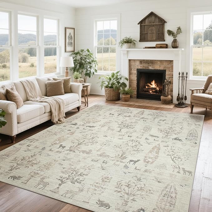 Srugn Washable Rugs 8x10 Area Rugs by Srugn