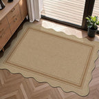 Easy Jute Kitchen Rug 2x3 Front Door Mat Washable Non Slip Entryway Rug by Zeeinx