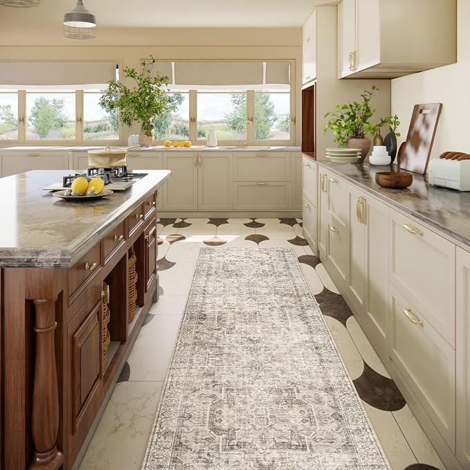 Machine Washable Kitchen Runner Rugs: 2'6"x8' Hallway Rug Non Slip Low Pile - Image 9