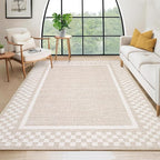 GarveeHome Area Rug 6x9 Large Living Room Modern Border Throw Rug - Image 2