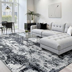 RELEANY Washable Area Rugs 7x10 Non-Slip Modern Abstract Soft by RELEANY