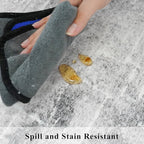 Washable 2x4 Entryway Area Rugs: Non-Slip Abstract Water Resistant Kitchen Rug - Image 6