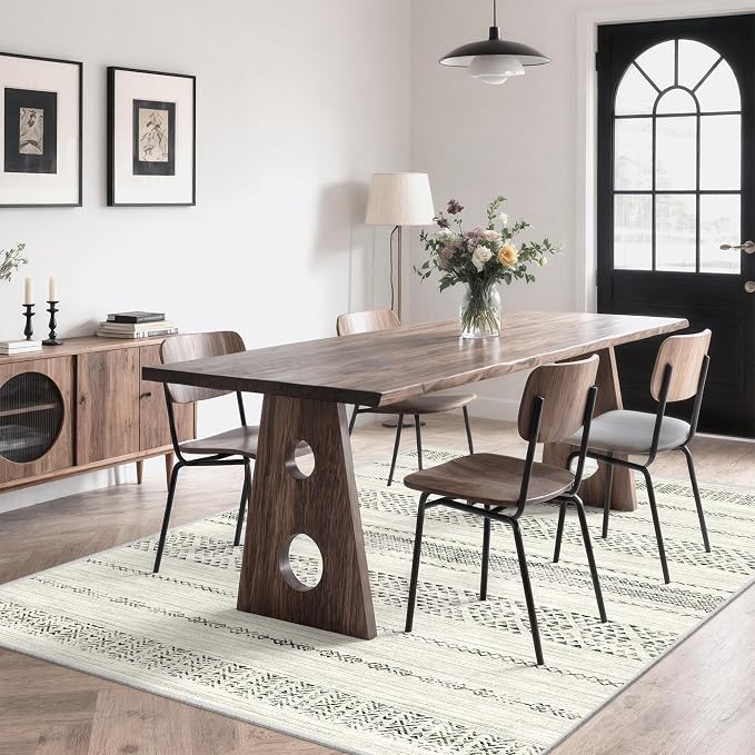 Miukiki 5x7 Area Rug for Living Room Moroccan Washable Rugs Non Slip Indoor - Image 8