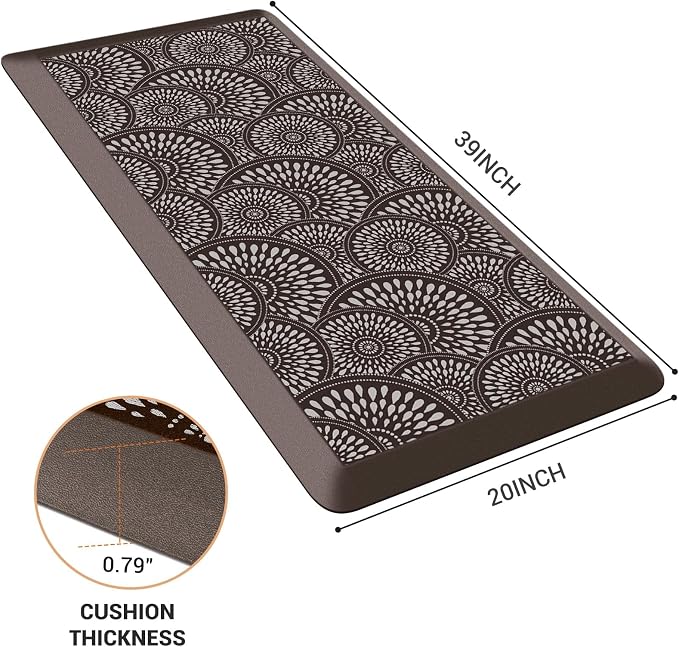 Mattitude 4/5 Inch Kitchen Mat, 20x39in Heavy Duty Ergonomic Comfort Foam - Image 2