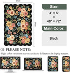 DUKINO 4x6 Area Rug, Floral Non-Slip Indoor Washable Rug - Image 2