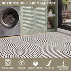 ROYHOME Modern Rug 2x6 Runners for Hallways, Abstract Kitchen Runner Rugs Non - Image 5