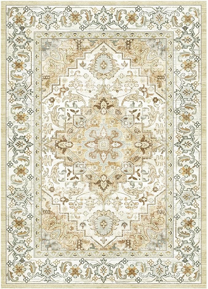 Lessymo 8 x 10 Area Rugs for Living Room, Machine Washable Area Rugs Boho Faux - Image 9