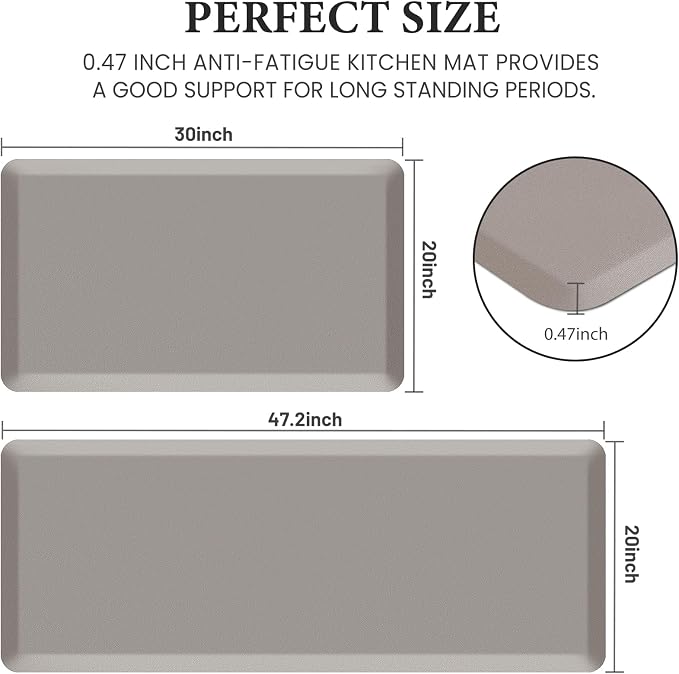HappyTrends 2 PCS Kitchen Mat Cushioned Anti-Fatigue Floor Mat, Heavy Duty - Image 2