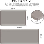 HappyTrends 2 PCS Kitchen Mat Cushioned Anti-Fatigue Floor Mat, Heavy Duty - Image 2