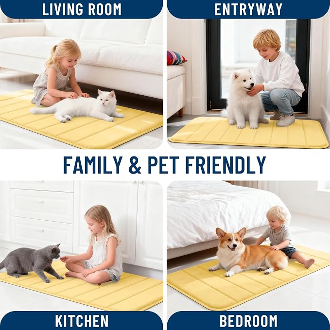 OLANLY Memory Foam Long Bathroom Rugs Runner 70x24, Super Soft Absorbent Bath - Image 9