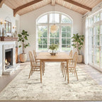 Toneed Abstract Area Rug 7x10 Modern Washable Rug Soft Non Slip Rug Low Pile - Image 2