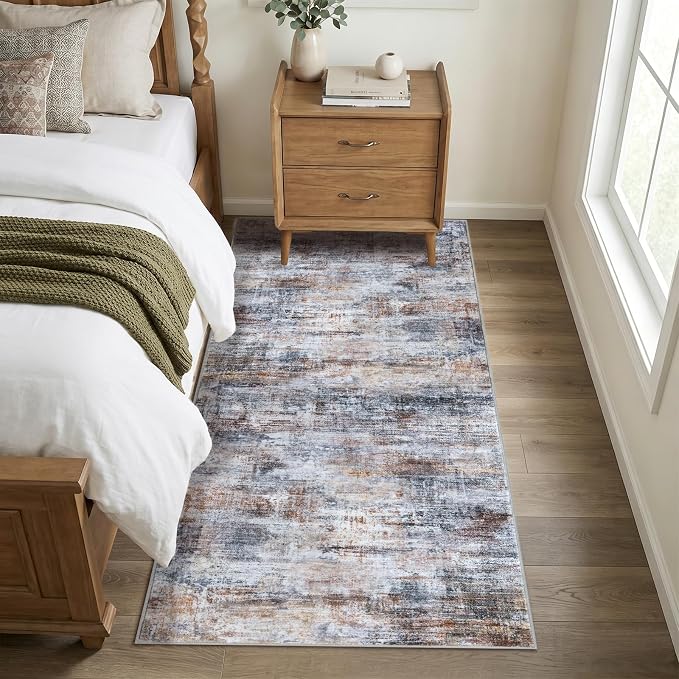 IOHOUZE Abstract Runner Rug 3x7 Ft Washable Runners - Image 8