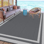 HappyTrends, Outdoor Rug, Patio Rug, Reversible Portable Plastic Straw Rug - Image 6