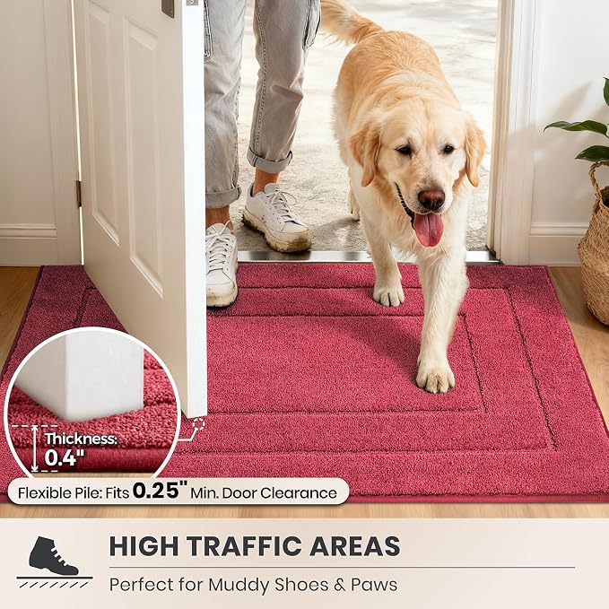 PURRUGS Dirt Trapping Door Mat 34" x 59", Non-Slip/Skid Machine Washable - Image 6