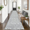 KUTA Long Hallway Runner Rug 2.6x14 Non-Slip Washable, Moroccan Vintage Beige by KUTA