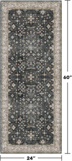 Black Entryway 2x5 Runner Rug, Small Throw Runners - Image 2