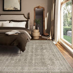 Washable Area Rugs for Living Room: 6x9 Bedroom Rug Boho Vintage Area Rug Stain - Image 3