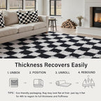 PureCozy Checkered Rug 6x9 for Living Room - Image 5