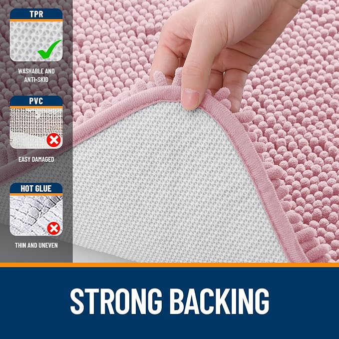 OLANLY Large Bathroom Rugs 40x32, Extra Soft Absorbent Chenille Bath Rugs - Image 6