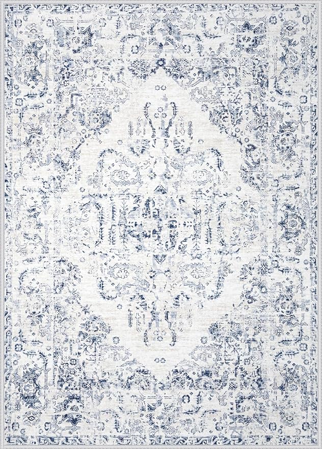 8x10 Area Rugs for Living Room: Washable Rug Vintage Large Rugs Soft Non Slip - Image 9