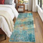 RELEANY Washable Area Rugs 2'x10' Non-Slip Modern Abstract Soft - Image 8