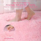 KICHOWUA Thick Area Rug Pink Fluffy Shag 3x5 - Image 2