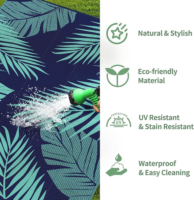 GENIMO Outdoor Rug 8' x 10' Waterproof - Image 6
