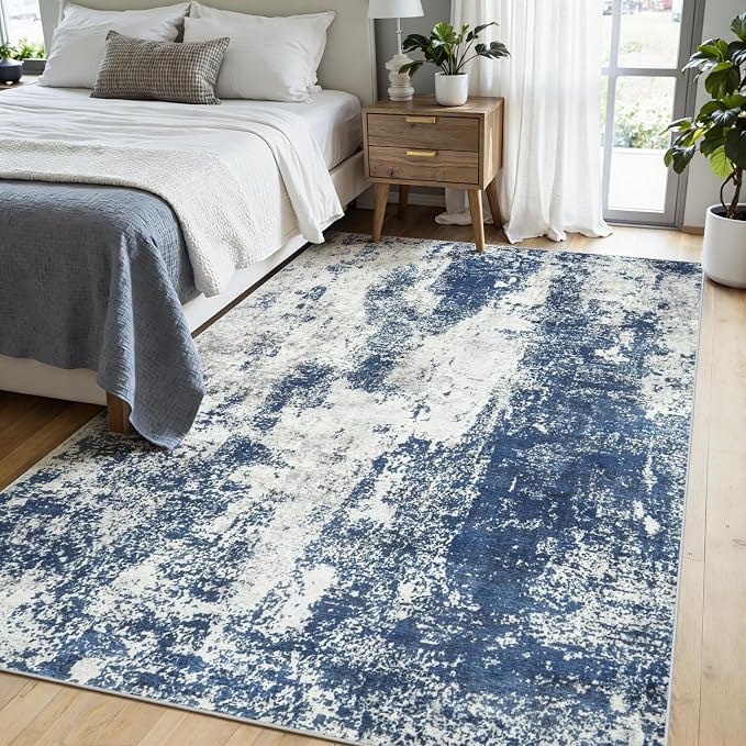 Area Rugs 6x9 Living Room: Large Soft Washable Rug Modern Abstract Anti-Skid - Image 4