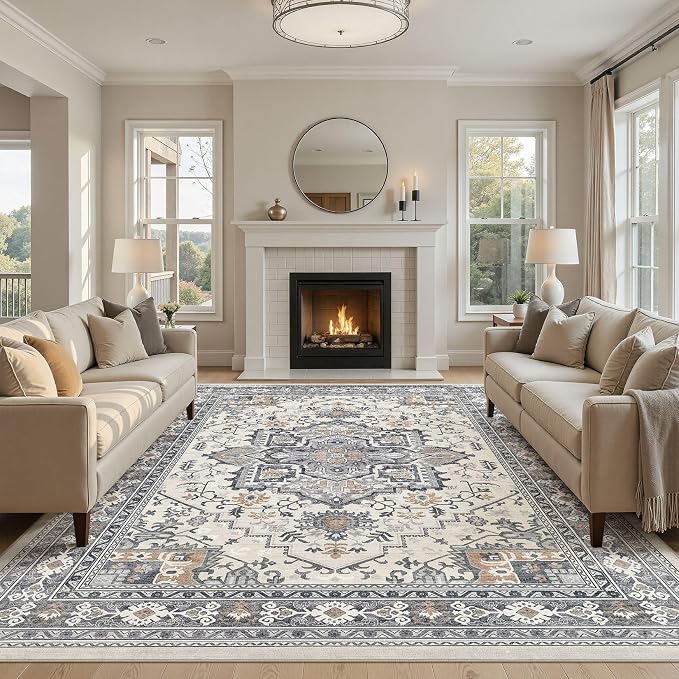 UERMEI 10x14 Area Rug Living Room Rugs - Image 4