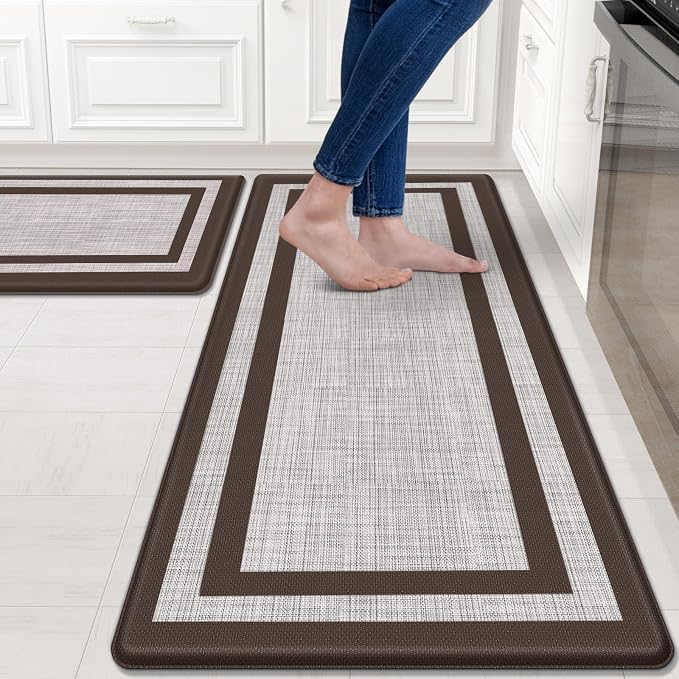 Mattitude Kitchen Mats Set of 2 Cushioned Anti-Fatigue Non-Skid Rug Sets by Mattitude