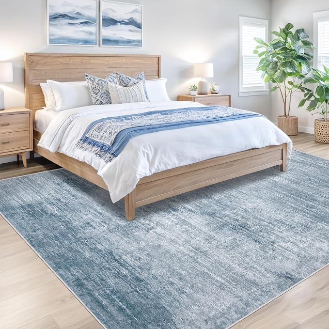 Area Rugs 6x9 Living Room: Washable Rug Modern Abstract Large Rugs Soft Non - Image 3
