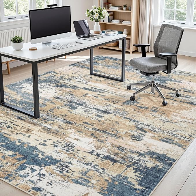 Area Rugs 8x10 Living Room: Large Soft Washable Rug Modern Abstract Anti-Skid - Image 8