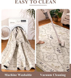 YIHOUSE Washable 5x7 Area Rugs for Bedroom Girls, Large Boho Carpet for Entyway - Image 6
