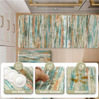 KIMODE Kitchen Mats Cushioned Anti Fatigue 17"x47"+17"x29", Abstract Farmhouse - Image 6