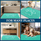 OLANLY Dog Door Mat for Muddy Paws 40x32, Paw Print Design, Absorbs Moisture - Image 8