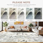 Area Rugs 9x12 Living Room, Large Soft Washable Abstract Neutral Bedroom Rug - Image 3