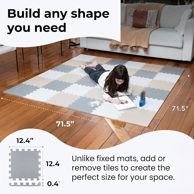 MioTetto Baby Play Mat, Soft Foam Floor Tiles - Image 9
