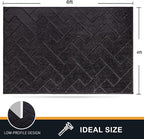 PURRUGS Easy Care Area Rug 4ft x 6ft, Non-Slip Machine Washable Entry Rug - Image 2