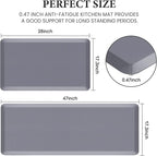 HappyTrends 2 PCS Kitchen Mat Cushioned Anti-Fatigue Floor Mat, Heavy Duty - Image 2