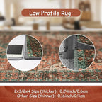 Moynesa Ultra-Thin Washable Vintage Area Rug - Image 5