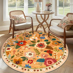 RELEANY Floral 8ft Area Rugs Washable Print Boho Cute Carpet Non Slip Flower - Image 8