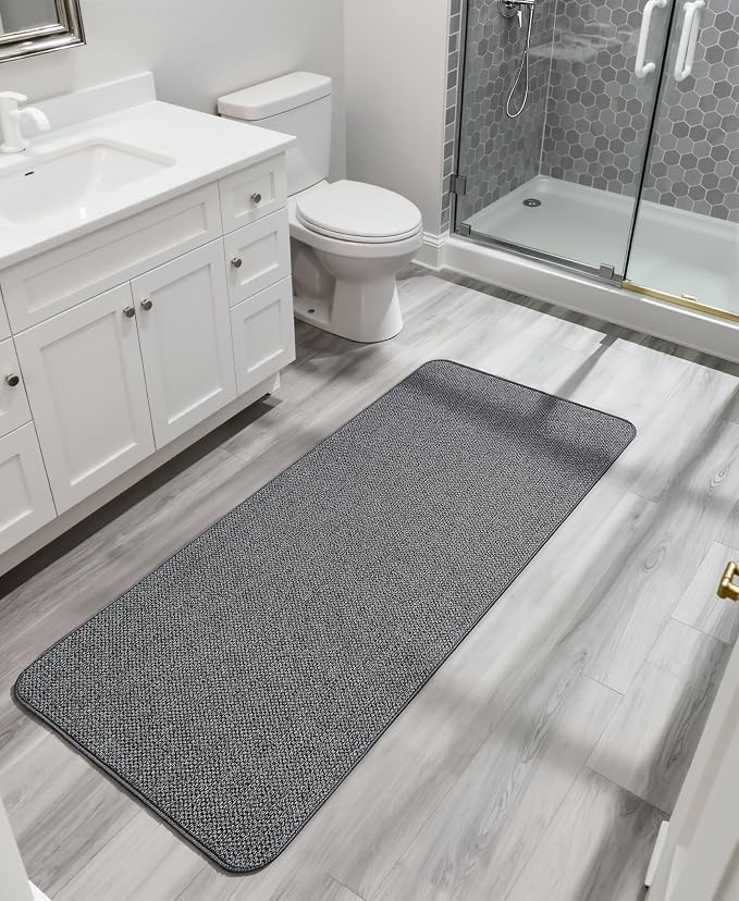 Bosap Bath Mat, Ultra Thin Bathroom Runner Rugs, Large Bath Mats - Image 6