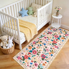 RELEANY Floral 2x5 Area Rugs Washable Print Boho Cute Carpet Non Slip Flower - Image 2